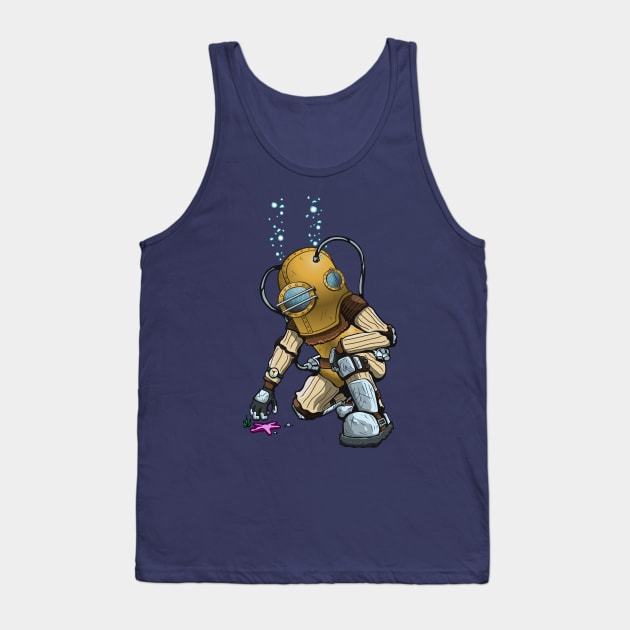 Deep Sea Diver - Big Daddy (Coloured) Tank Top by deancoledesign